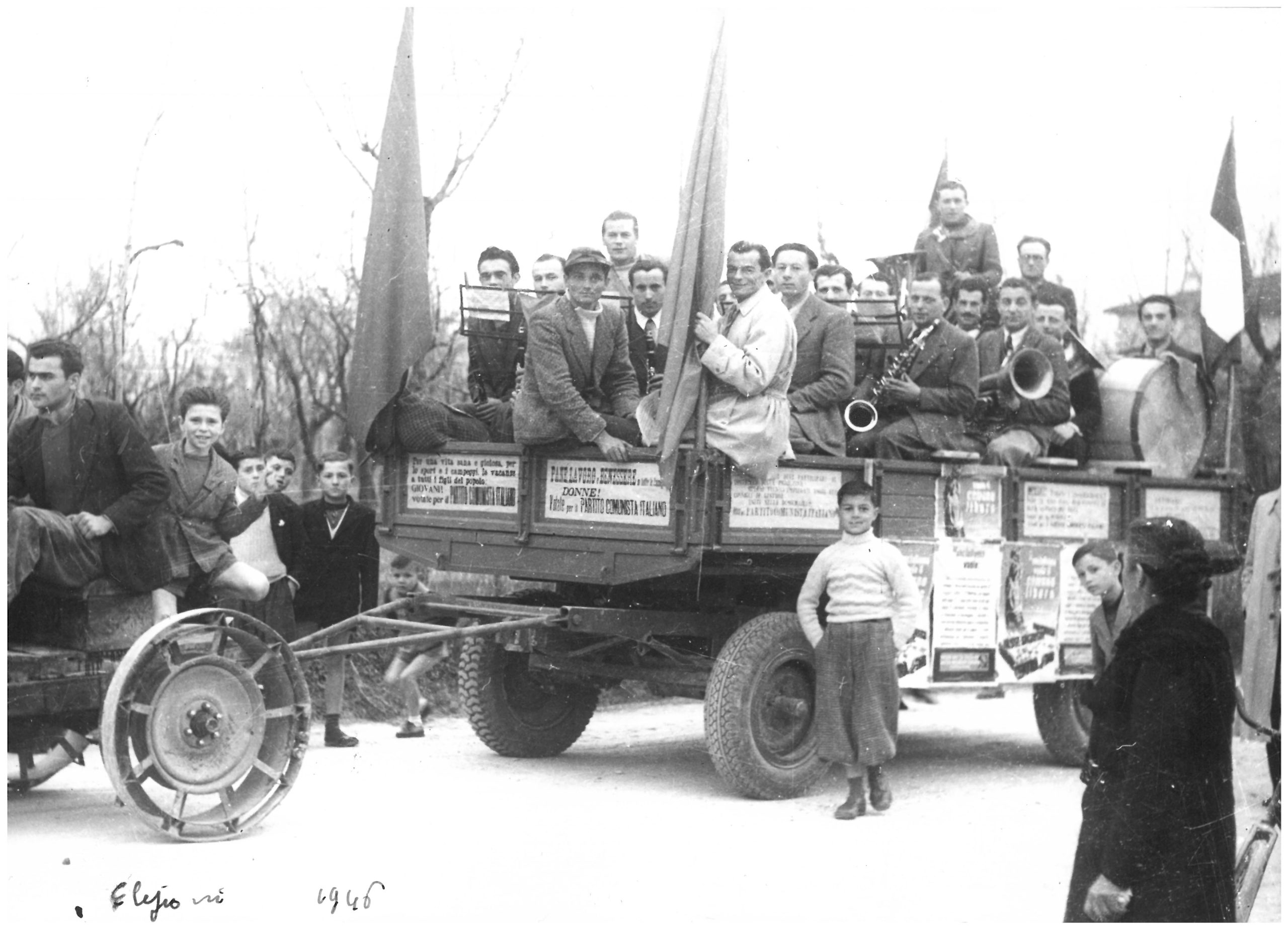 Soliera, mezzi per recarsi al voto, 1946